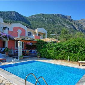 3 bedroom villa with pool and sea views in Barbati, Corfu, sleeps 8